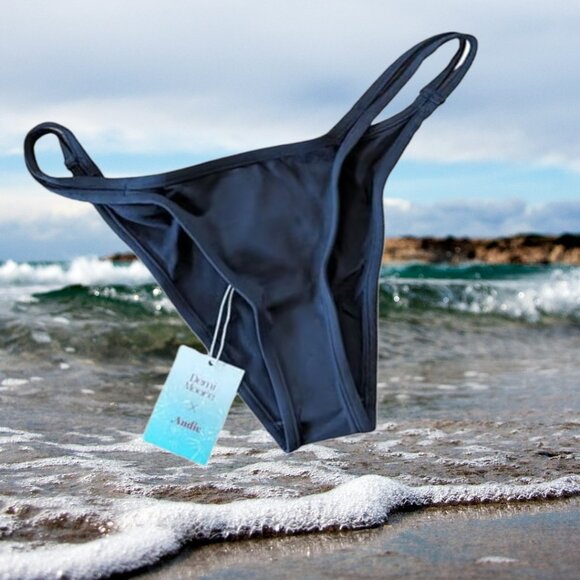 Andie Swim X Demi Moore The Cannes Bottom Black Size Large - Picture 3 of 11